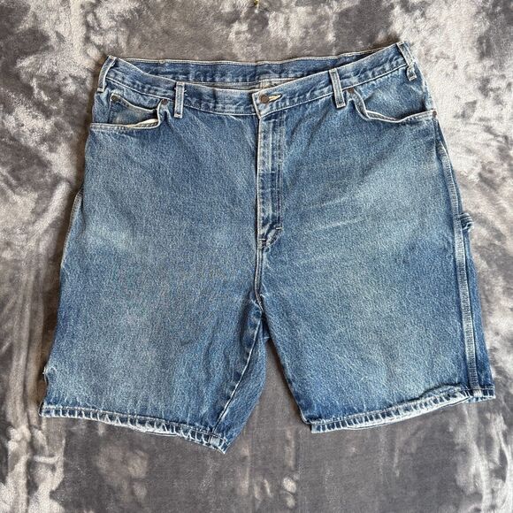 Vintage Y2K Dickies Denim Shorts Jorts Size 42 Relaxed Fit Four Pocket - Picture 1 of 7